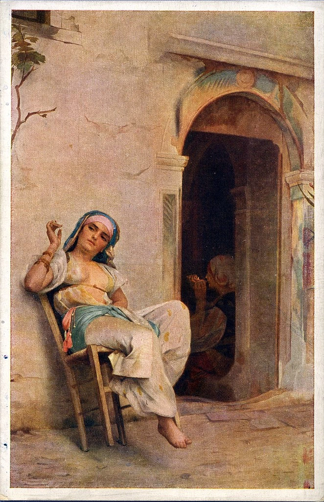 Theodoros Rallis - Odalisca, Collezione di cartoline di Nikos D. Karabelas, Preveza